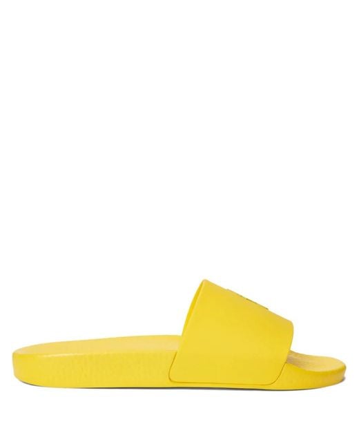 Polo Ralph Lauren Yellow Polo Pony Slides