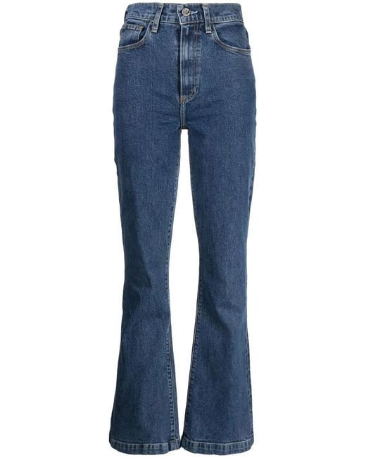 Le Jean Blue Remy High-Waist Flared Jeans