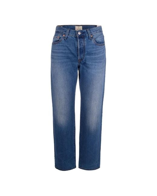 Vaqueros Rectos Con Cierre De Botón Levi's de color Blue