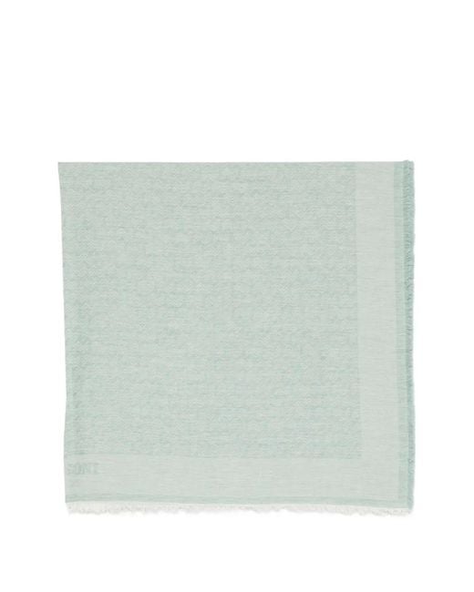 Missoni Green Écharpe Frangée À Motif Zigzag