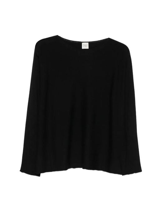 19.61 MILANO Black Fine-Knit Sweater