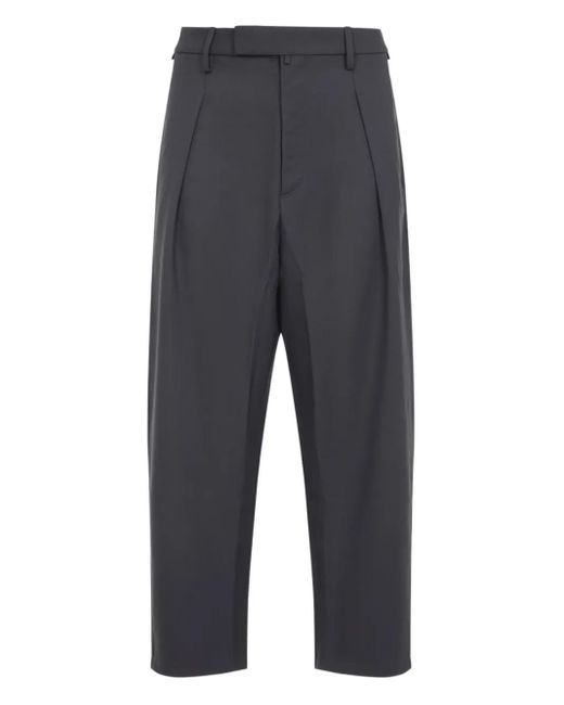 Mordecai Gray Pleated Side-Stripe Trousers for men