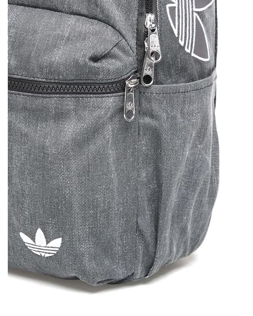 Adidas Gray Washed Effect Logo Backpack
