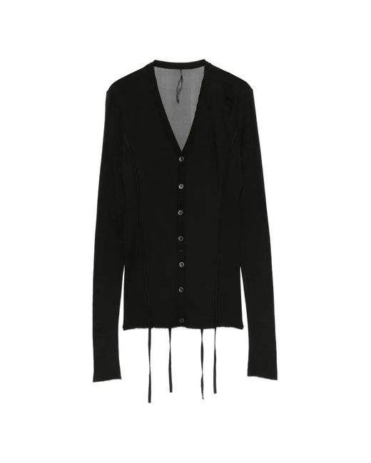 Masnada Black Seam-Detail Cardigan