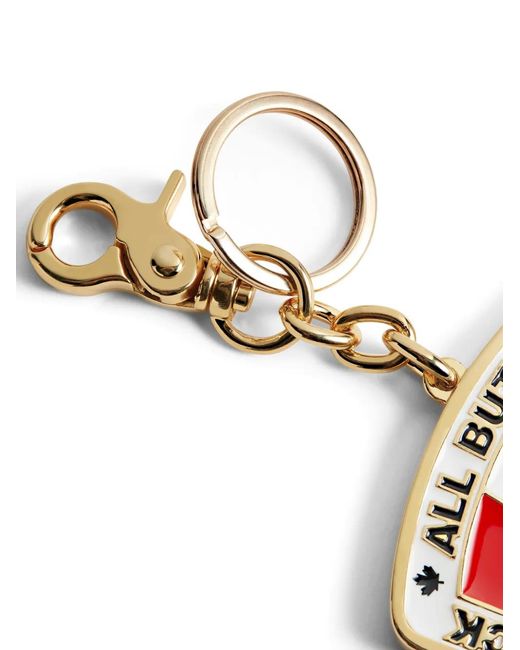 DSquared² Red Canadian Flag Key Ring for men