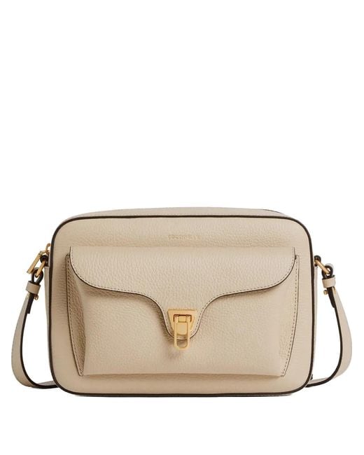 Coccinelle Natural Large Beat Flap Shoulder Bag