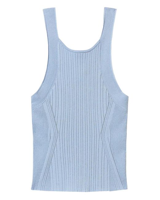 Twinset Blue Knitted Tank Top