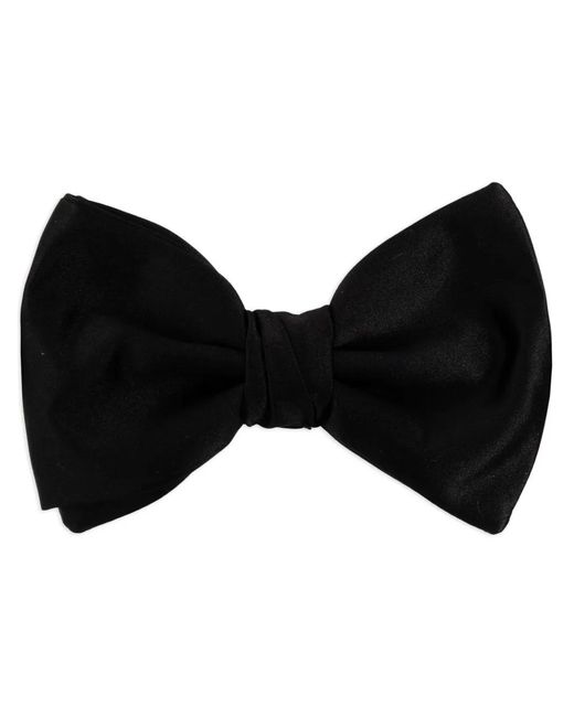 Giorgio Armani Black Adjustable-Fit Silk Bow Tie for men