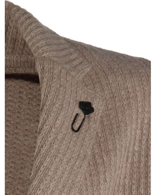 Lardini Brown Ribbed Two-Button Blazer for men