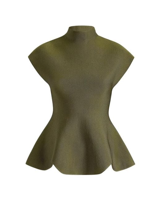 Khaite Green Andra Knit-Top