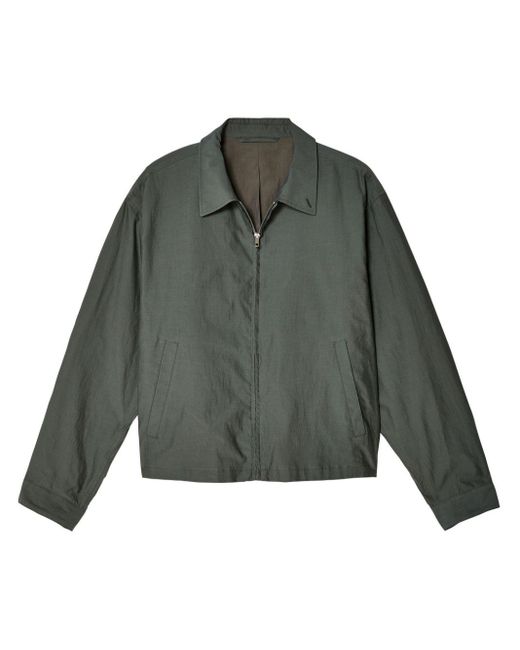 Lemaire Green Zip-up Shirt Jacket for men