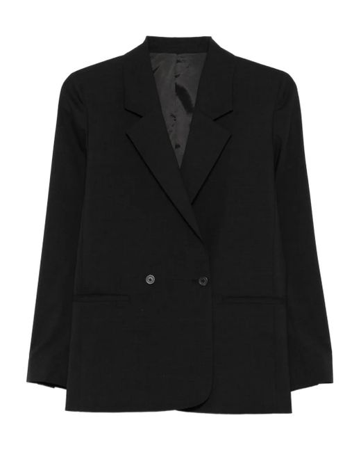 Blazer con doble botonadura y bolsillo de parche Eric Bompard de color Black