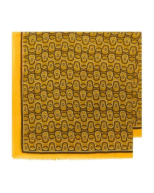 Maliparmi Yellow Patterned Scarf