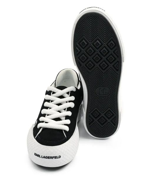 Karl Lagerfeld Black Logo-Print Sneakers