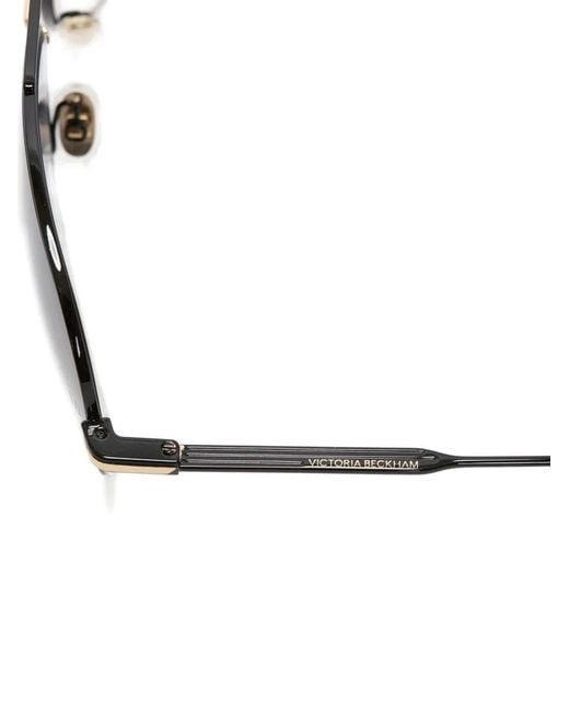 Victoria Beckham Metallic Pilot Frame Sunglasses