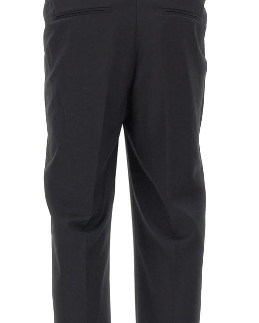Devore Blue Pleated Cuffed Trousers for men