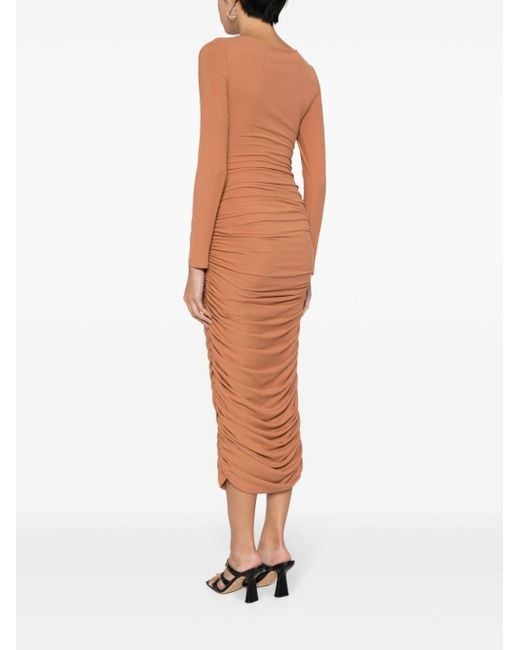 Acler Brown Redland Cut-out Dress