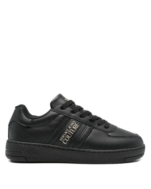 Versace Jeans Couture Black Logo-Detail Sneakers