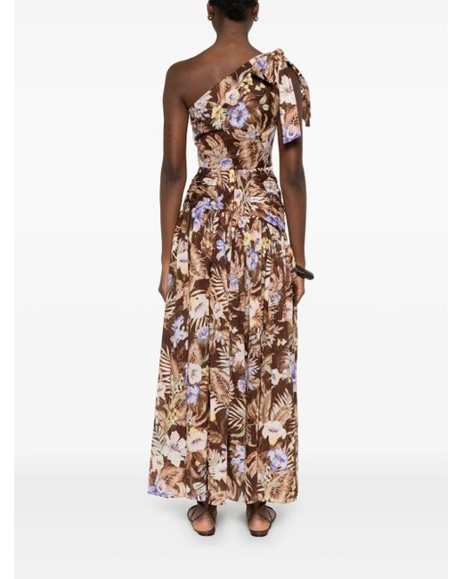Zimmermann White Coco One-Shoulder Blouse