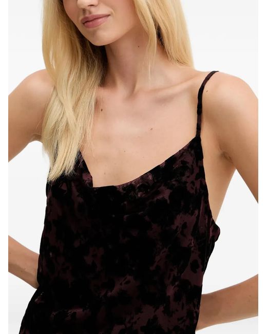 Gestuz Black Floral-Pattern Maxi Dress