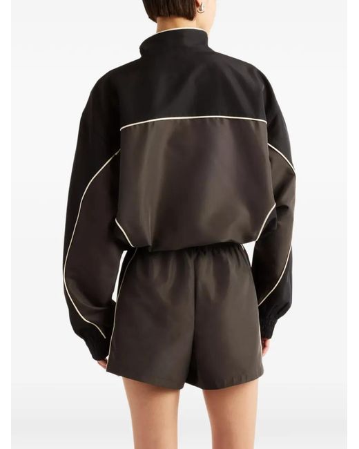 New Balance Black Trackside Contrast-Piping Jacket