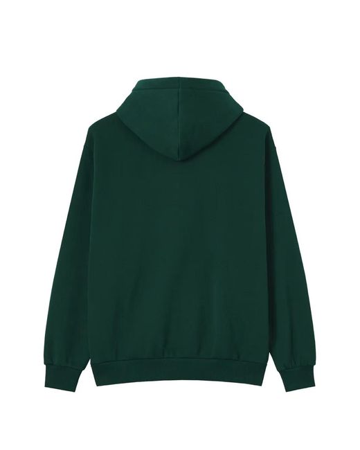 Chocoolate Green Logo-Patch Zip-Up Hoodie for men