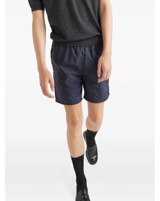 Prada Blue Re-Nylon Swim Trunks for men