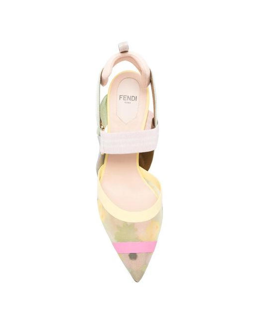Fendi Metallic Colibrì Mesh Pumps