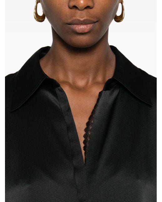 Vince Black Satin Shirt