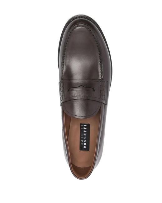 Fratelli Rossetti Gray Classic Leather Loafers for men