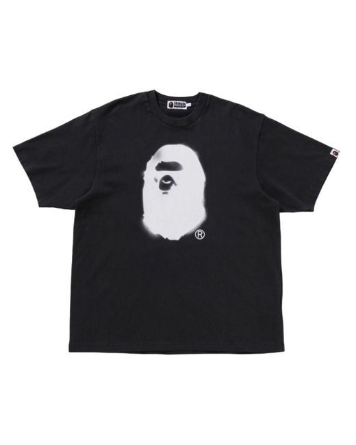 A Bathing Ape Black Ape Head Cotton T-shirt for men