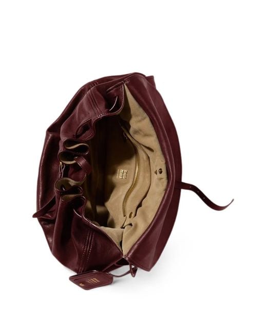 Miu Miu Purple Rendez-Vous Leather Bag