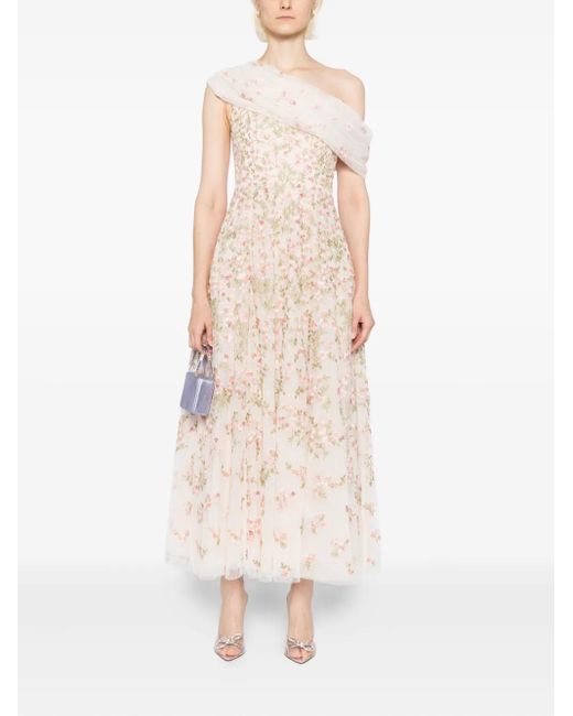 Needle & Thread Natural Everette Bloom Gown