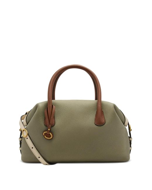 Oscar de la Renta Green The Dahlia Tote Bag