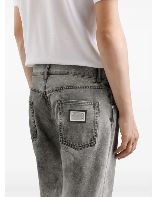 メンズ Dolce & Gabbana ストレートジーンズ Gray