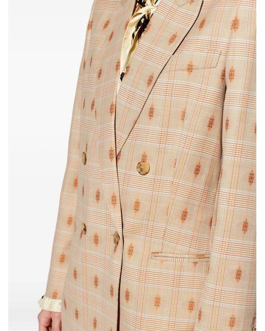 Blazer A Cuadros Etro de color Natural