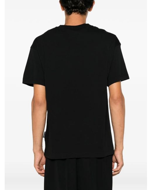 Palm Angels Black Stamp Logo Short-Sleeve T-Shirt for men