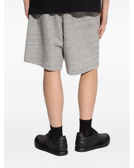 DSquared² Gray Heathered Cotton Embroidered Logo Shorts for men