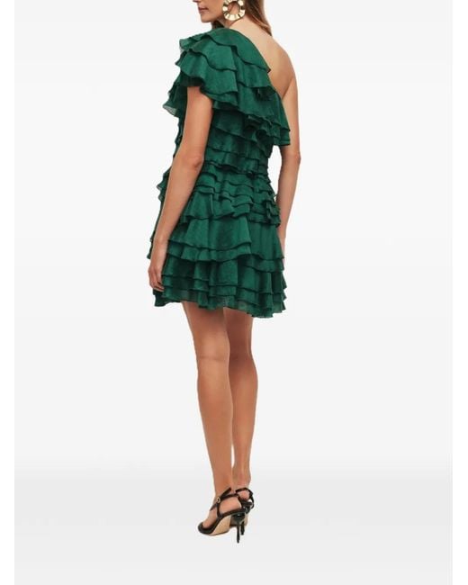 Aje. Green Rosaline Ruffled Mini Dress