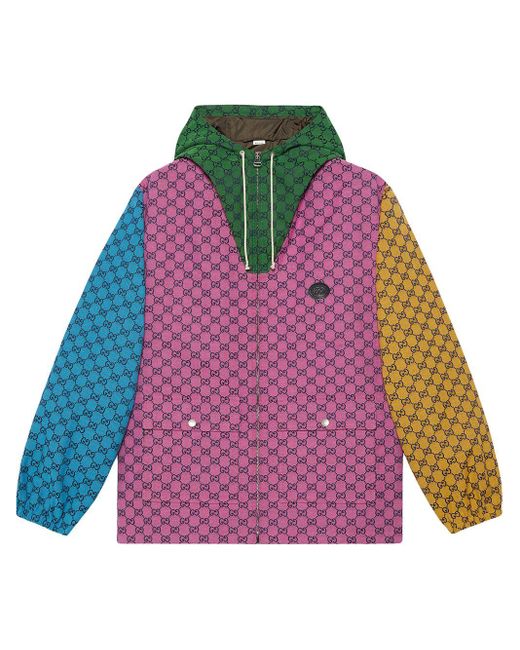 Gucci GG Multicolor Canvas Hooded Jacket for men