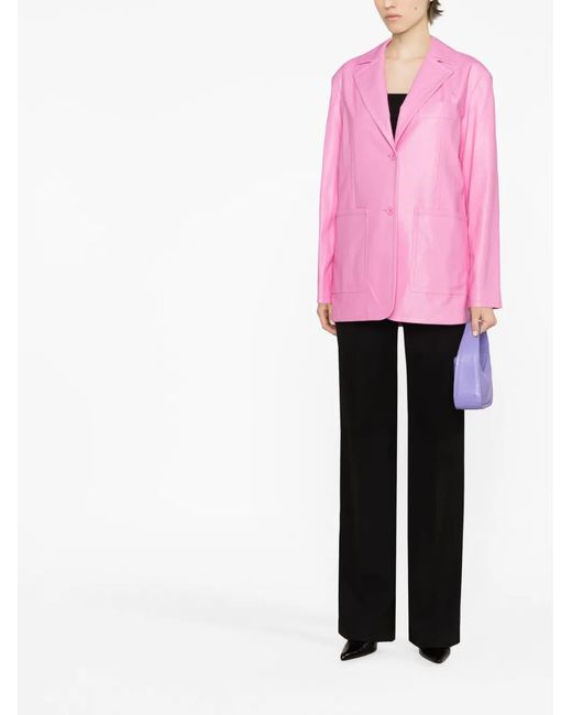 Stand Studio Pink Keeva Double-Breasted Blazer