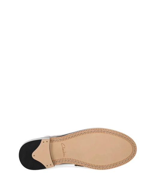 Clarks Natural Stitched Detail Loafers
