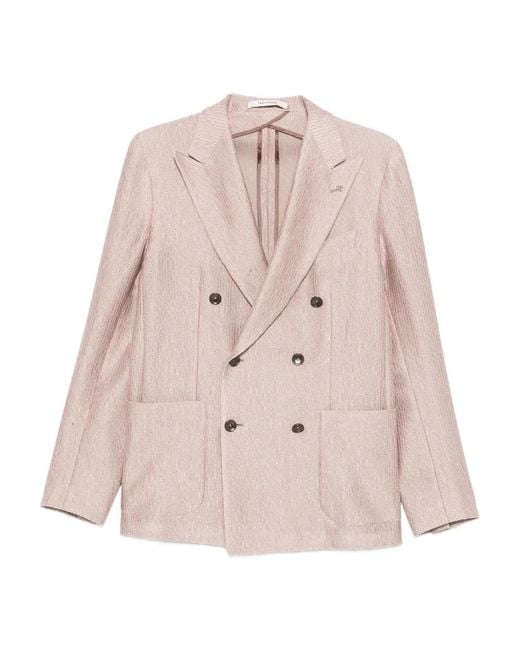 Tagliatore Natural Double-Breasted Blazer for men