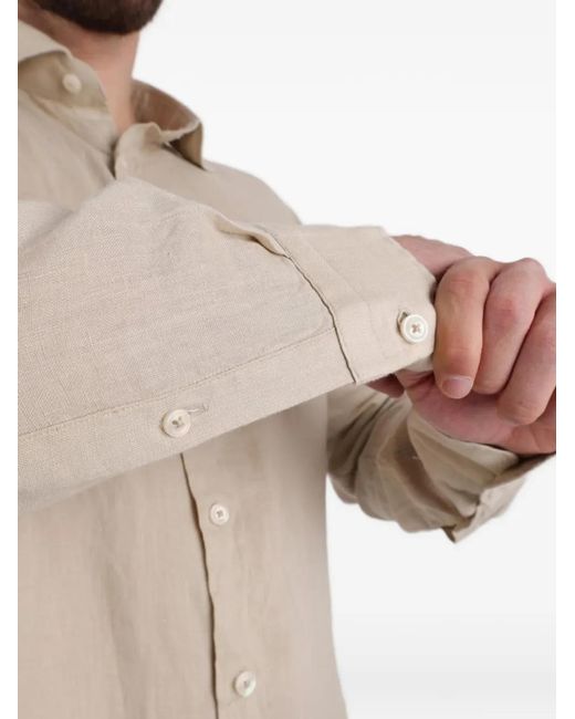 BASTONCINO Natural Long-Sleeved Button-Down Shirt for men