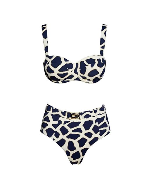 Bañador Estampado Con Hebilla SOFIA ERHAN de color White