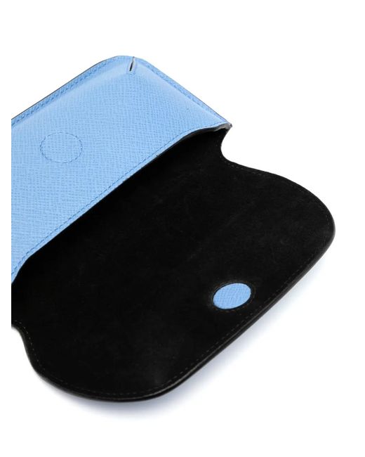 Smythson Blue Pma Sunglasses Case