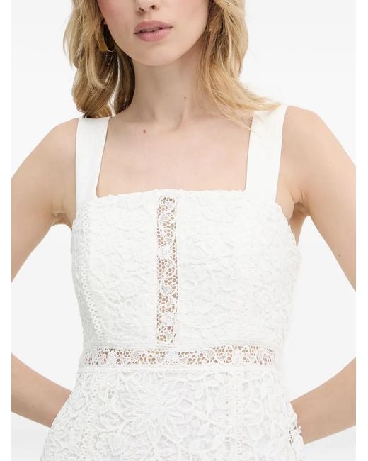Morgan White Square-Neck Dress