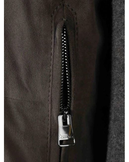 メンズ Canali Mock-neck Bomber Jacket Gray