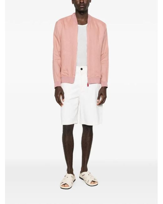 Kiton Pink Zip-Fastening Bomber Jacket for men