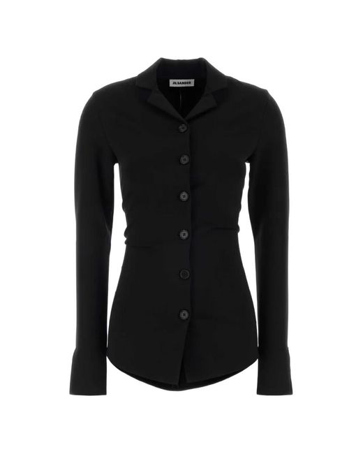 Camisa Con Botones Jil Sander de color Black